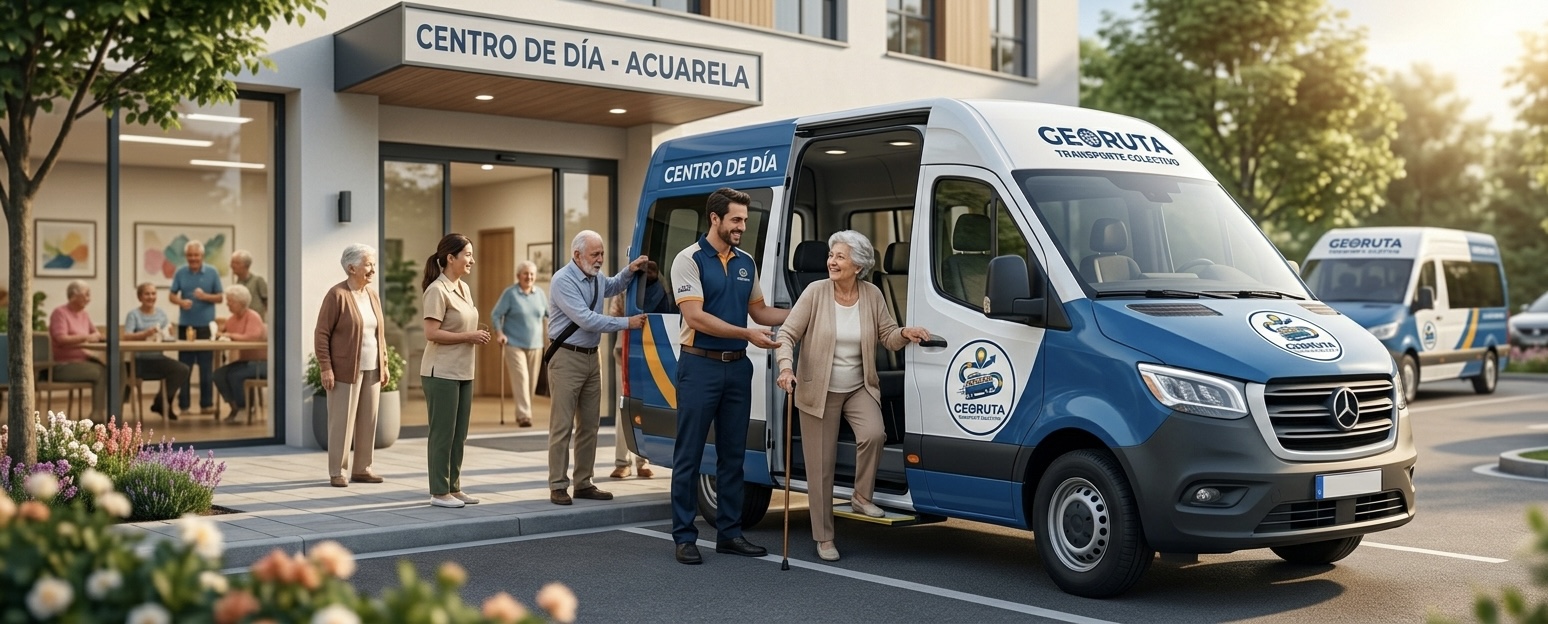 Servicio de transporte Georuta en centro de día